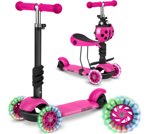Самокат дитячий триколісний Ricokids Buggy рожевий Самокат дитячий триколісний Ricokids Buggy рожевий