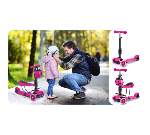 Самокат дитячий триколісний Ricokids Buggy рожевий Самокат дитячий триколісний Ricokids Buggy рожевий