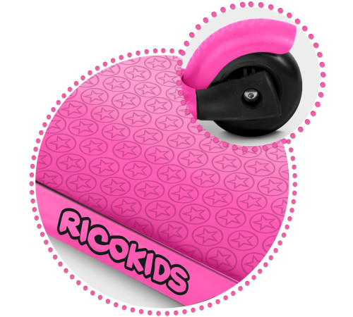 Дитячий самокат триколісний Ricokids Buggy рожевий
