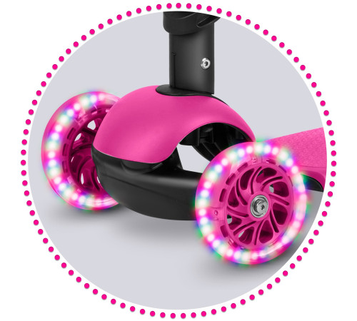 Дитячий самокат триколісний Ricokids Buggy рожевий