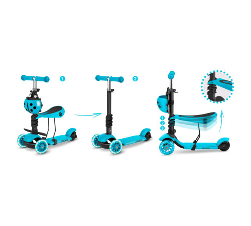 Самокат дитячий триколісний Ricokids Buggy синій Самокат дитячий триколісний Ricokids Buggy синій