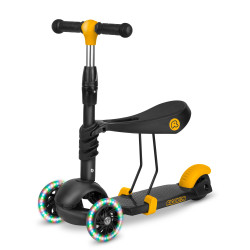 Дитячий самокат триколісний Ricokids Cubi чорно-помаранчевий