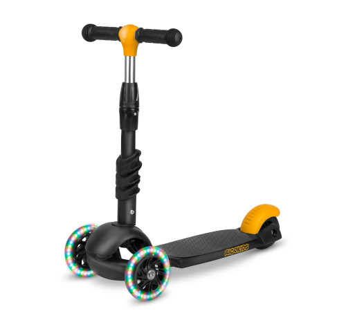 Дитячий самокат триколісний Ricokids Cubi чорно-помаранчевий