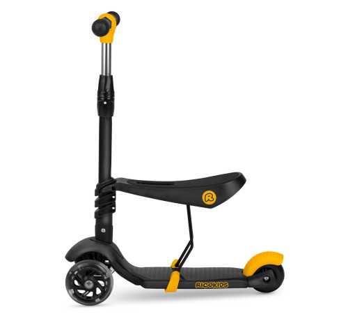 Дитячий самокат триколісний Ricokids Cubi чорно-помаранчевий