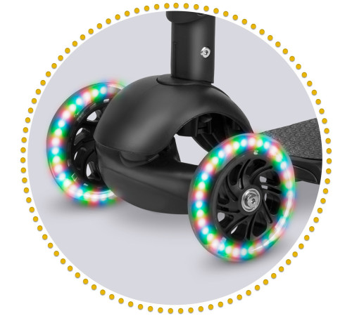 Дитячий самокат триколісний Ricokids Cubi чорно-помаранчевий