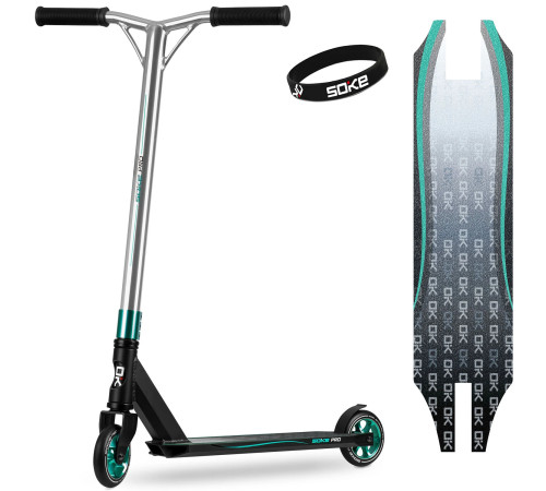 Самокат трюковий SOKE PRO сріблясто-чорний