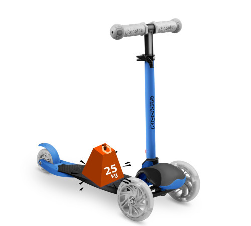 Самокат дитячий триколісний Ricokids Loco блакитний Самокат дитячий триколісний Ricokids Loco блакитний