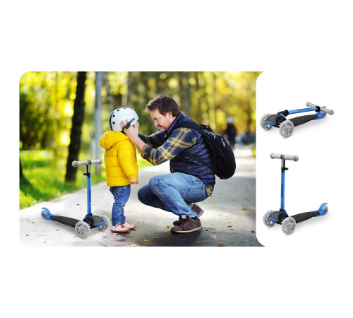 Самокат дитячий триколісний Ricokids Loco блакитний Самокат дитячий триколісний Ricokids Loco блакитний