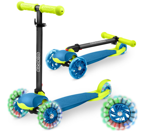 Самокат дитячий триколісний Ricokids Loco блакитно-зелений Самокат дитячий триколісний Ricokids Loco блакитно-зелений