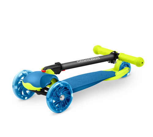 Дитячий самокат триколісний Ricokids Loco блакитно-зелений