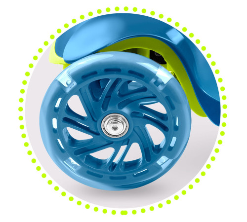 Дитячий самокат триколісний Ricokids Loco блакитно-зелений