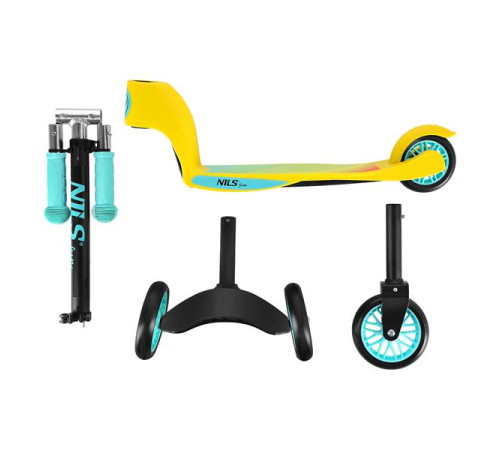 Самокат 2 в1 NILS FUN HLB202, лаймовий