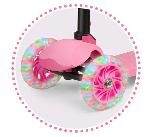 Дитячий самокат триколісний Ricokids Loco рожевий