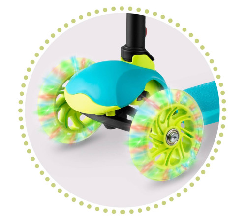 Самокат дитячий триколісний Ricokids Loco бірюзовий Самокат дитячий триколісний Ricokids Loco бірюзовий