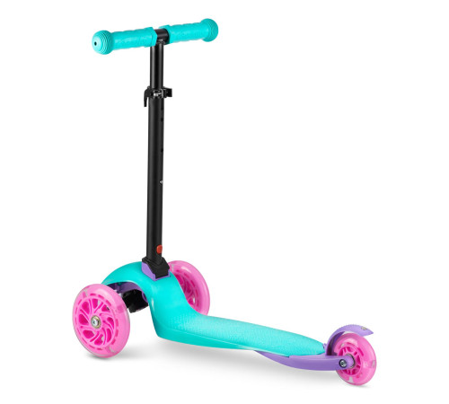 Дитячий самокат триколісний Ricokids Loco бірюзово-рожевий