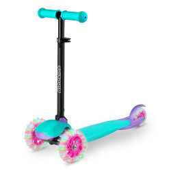 Дитячий самокат триколісний Ricokids Loco бірюзово-рожевий