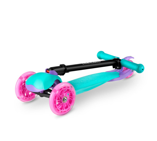 Дитячий самокат триколісний Ricokids Loco бірюзово-рожевий