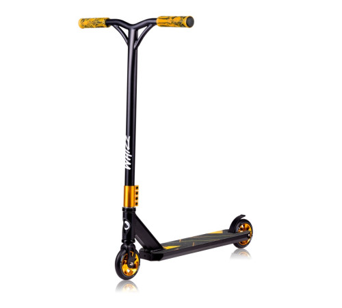 Дитячий самокат Lionelo WHIZZ BLACK CARBON YELLOW