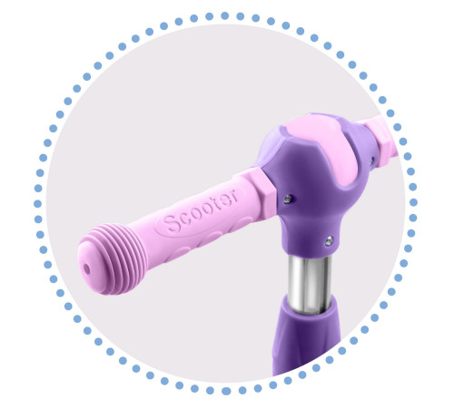 Дитячий самокат триколісний Ricokids Piko рожево-фіолетовий