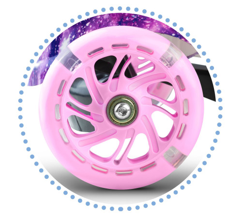 Дитячий самокат триколісний Ricokids Piko рожево-фіолетовий