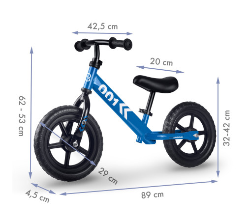 Біговел Ricokids RK-607 12" синій