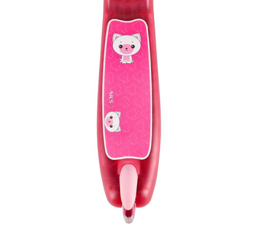 Дитячий самокат триколісний NILS FUN HLB001 рожевий