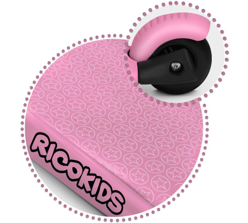 Дитячий самокат триколісний Ricokids Todi рожевий