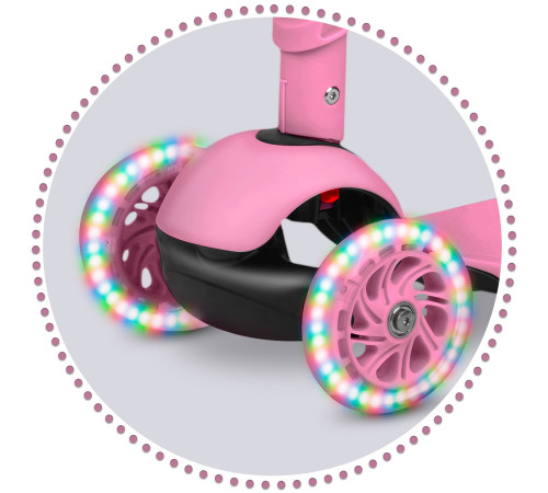 Дитячий самокат триколісний Ricokids Todi рожевий