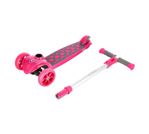 Дитячий самокат триколісний NILS FUN HLB02 рожевий