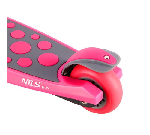 Дитячий самокат триколісний NILS FUN HLB02 рожевий