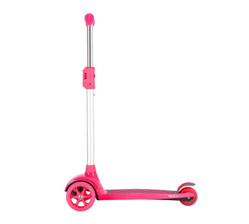 Дитячий самокат триколісний NILS FUN HLB02 рожевий