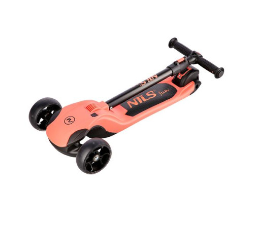 Дитячий самокат триколісний NILS FUN HLB122 рожевий