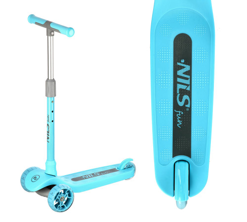 Дитячий самокат триколісний Nils Extreme HLB09 бірюзовий