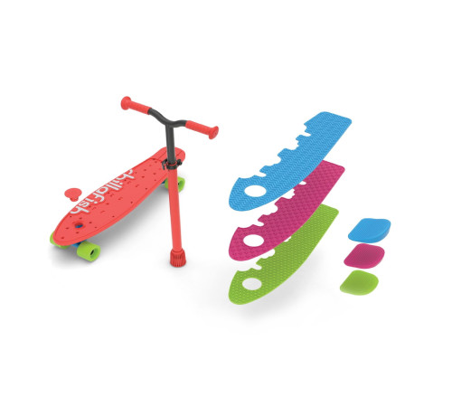 Дитячий самокат-скейтборд Chillafish Skatieskootie 2в1 червоний