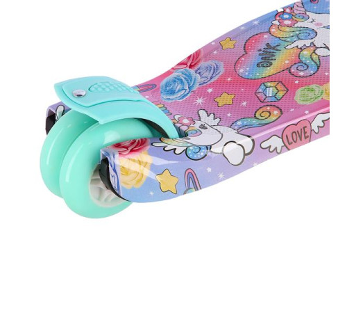 Дитячий самокат триколісний NILS FUN HLB15A м'ятний