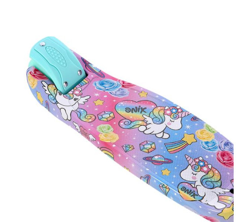 Дитячий самокат триколісний NILS FUN HLB15A м'ятний