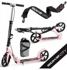 Самокат Soke City 1591 чорно-рожевий