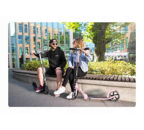 Самокат Soke City 1591 чорно-рожевий