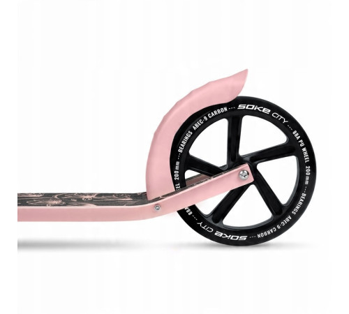 Самокат Soke City 1591 чорно-рожевий