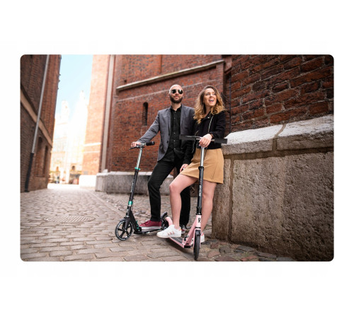 Самокат Soke City 1591 чорно-рожевий