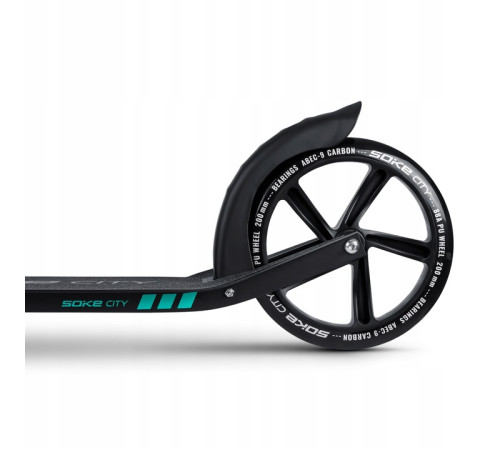 Самокат Soke City 1590 чорно-бірюзовий