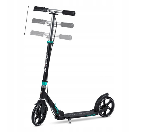 Самокат Soke City 1590 чорно-бірюзовий