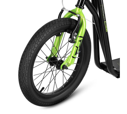 Самокат NILS EXTREME WH10201, чорно-зелений