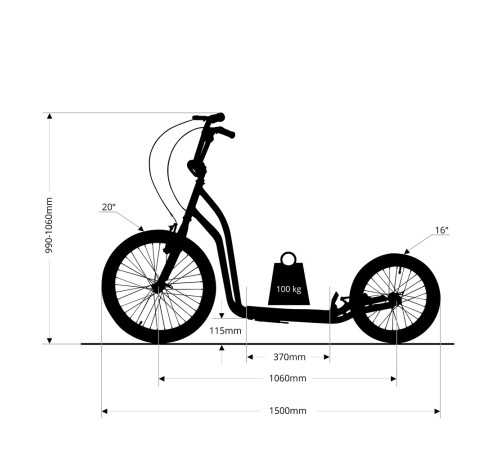 Самокат inSPORTline Drogo SE бірюзовий
