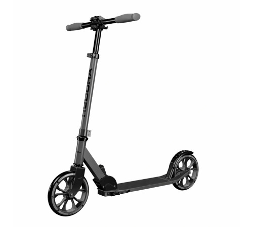 Самокат HUDORA BigWheel Up 200, чорно-сірий