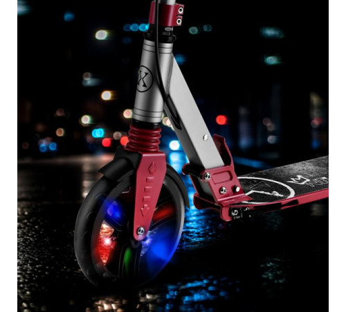 Самокат складний Nils Extreme HM122, сіро-рожевий