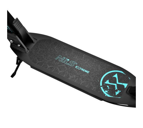 Самокат складний Nils Extreme HM124T, чорно-блакитний