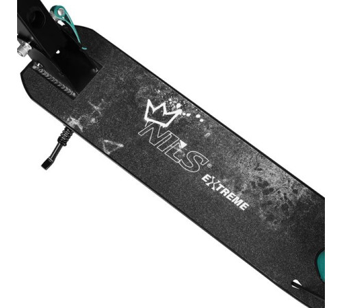 Самокат складний NILS EXTREME HM181T, чорно-зелений