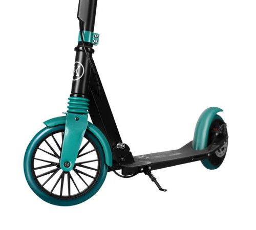 Самокат складний NILS EXTREME HM181T, чорно-зелений