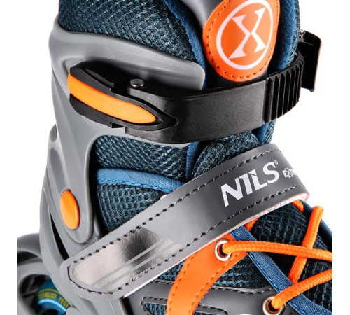 Роликові ковзани NILS EXTREME NJ1828A розмір L(39-42) сіро-помаранчевий Роликові ковзани NILS EXTREME NJ1828A розмір L(39-42) сіро-помаранчевий